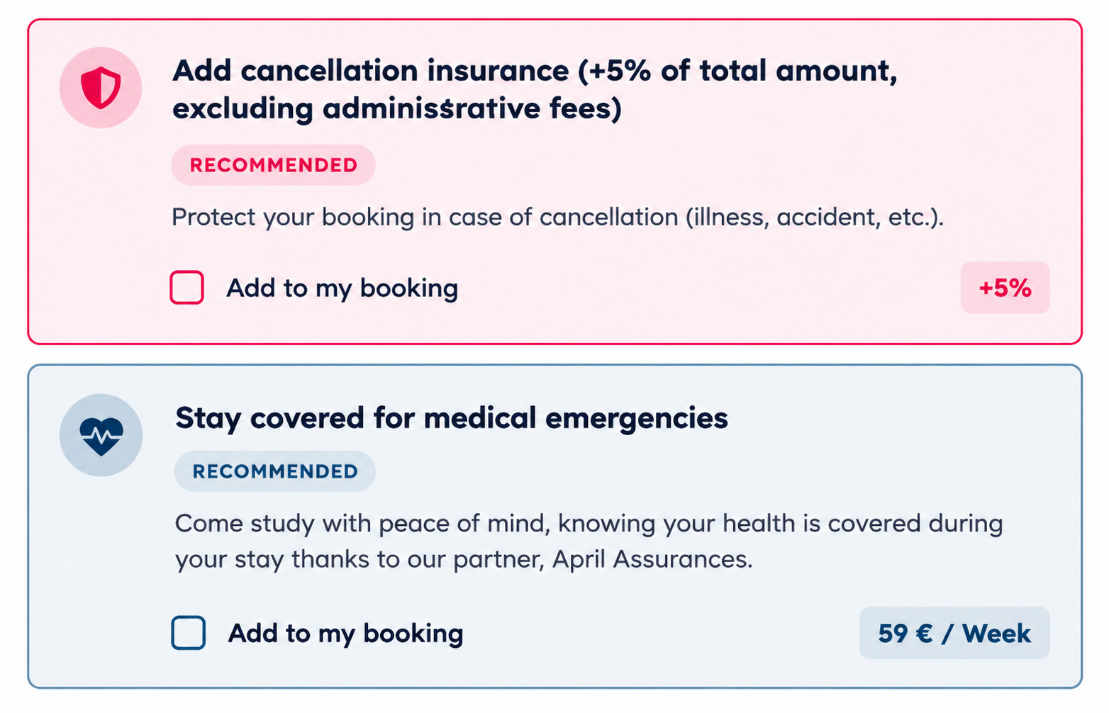 Options dassurance pour votre sejour